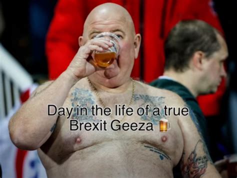 british meme stickers. . Brexit geezer meme